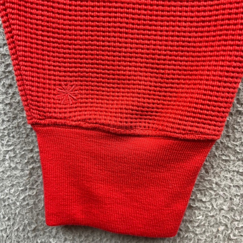 Athleta Red Waffle Knit Lounge Set Cropped Hoodie and Joggers Size M - Picture 10 of 16